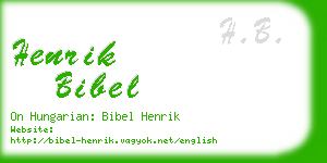 henrik bibel business card